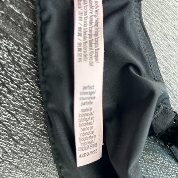 Victoria’s Secret Perfect Coverage Bra 42DD E95 Black Underwire Everyday - Picture 4 of 5